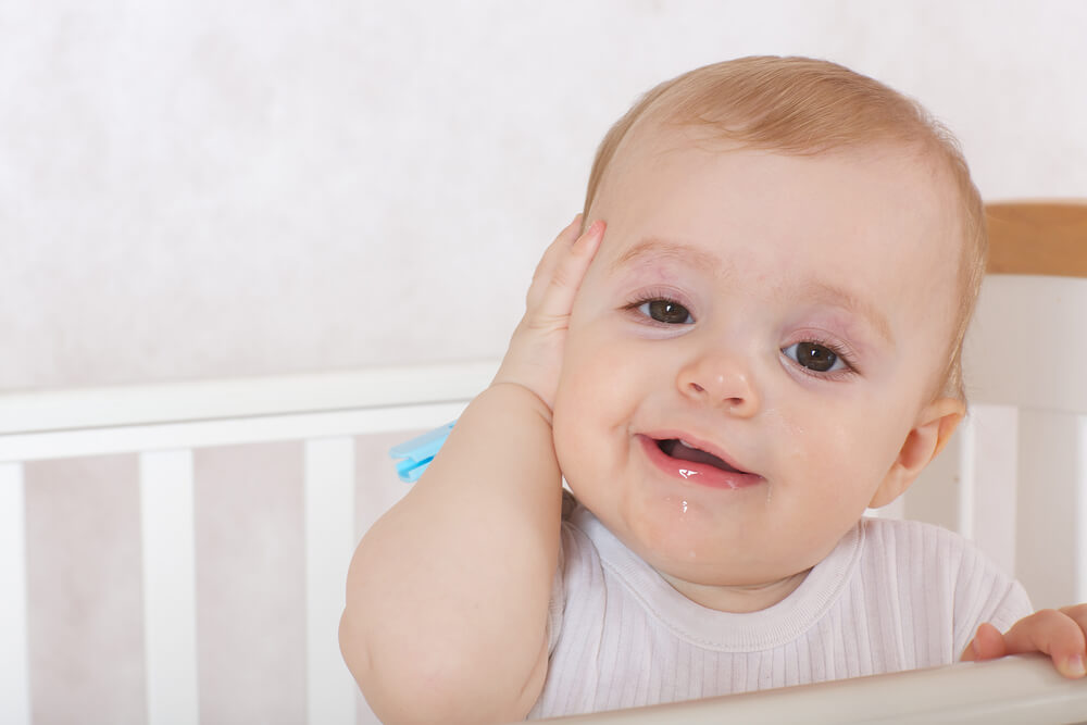 A Baby Girl Suffers From Ear Pain.